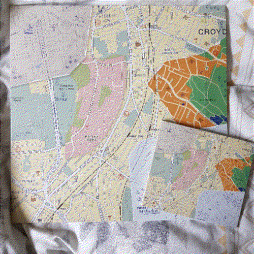 a vinyl copy of How To Build An Ocean: Instructions. the album cover is a map of Croydon in south London that appears to be composed of scraps of various maps layered together. there are doodles and annotations on the maps, pointing to various memories or places such as 'the roundabout we don't talk about' and 'big tescos'. on top of the vinyl is an identical, but smaller, CD case.